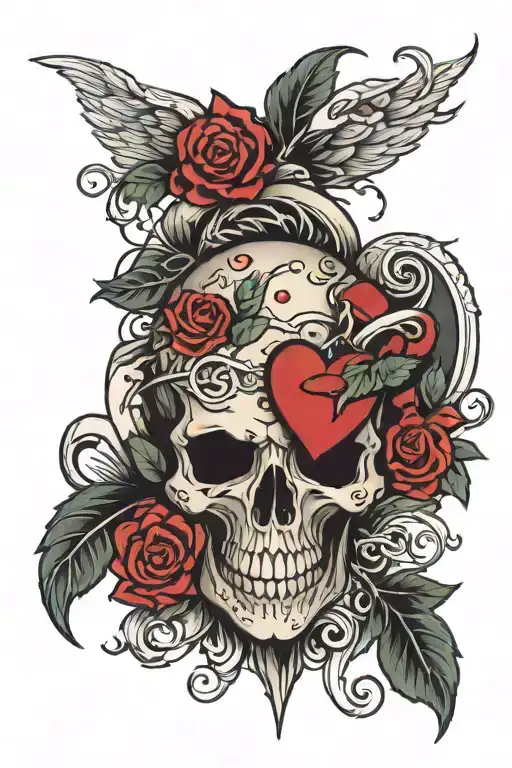 Kross Heart Skull