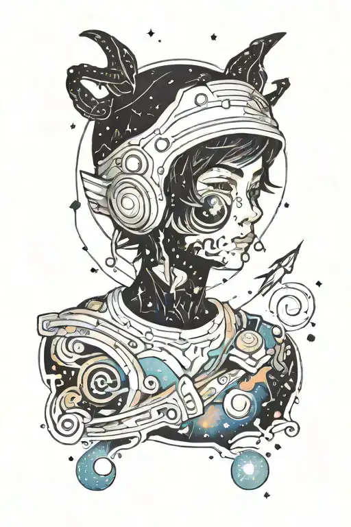 Boy Seen The Galaxy Sky