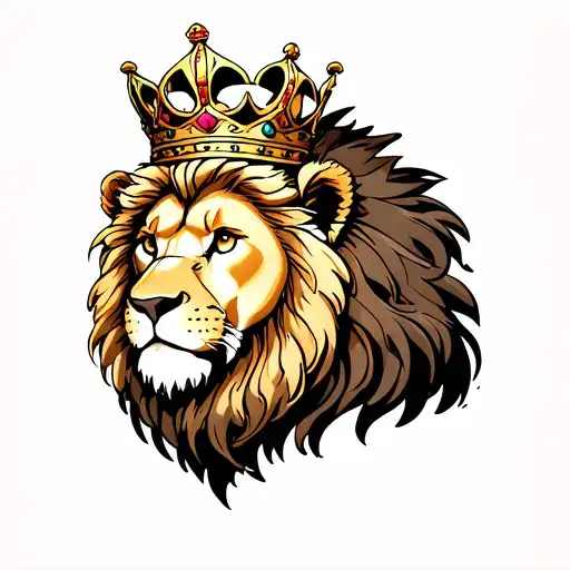 Lion Wearing A Crown