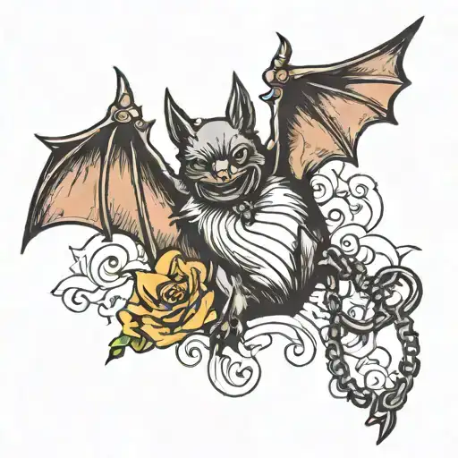 Bat With Chain In