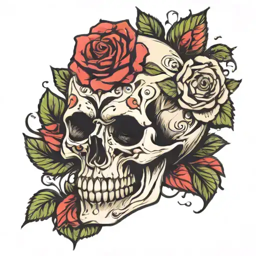 Roses Skull Laza