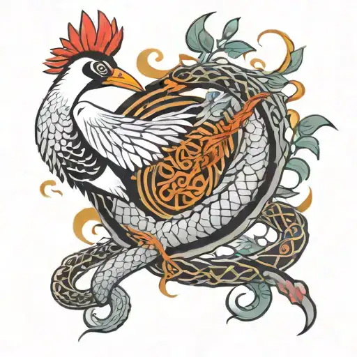 Red Crowned Crane And Snake Wing Chun