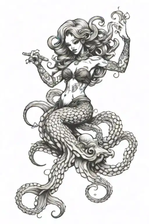 Octopus Mermaid Riding