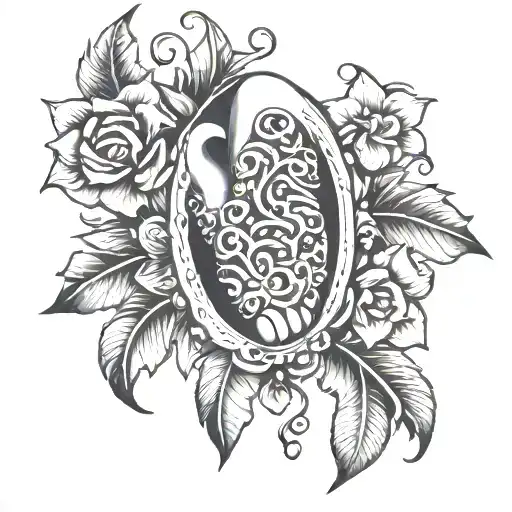 Baby Foot Tattoo On Neck