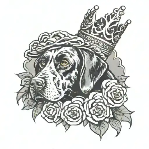 Black Labrador Guardian Angel Crown Watching