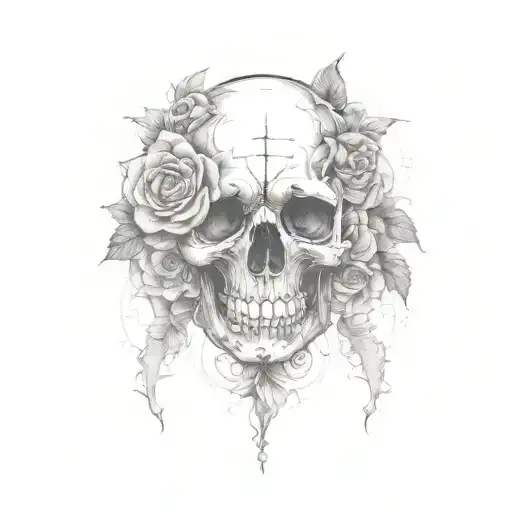 Skull And Roses