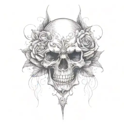 Skull And Roses