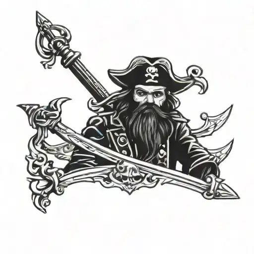Black Beards Pirate Flag