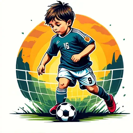 Child Playing Soccer