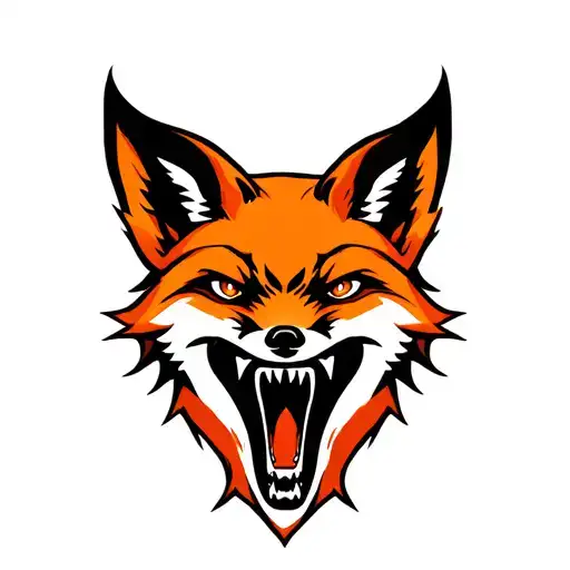 Snarling Fox Face