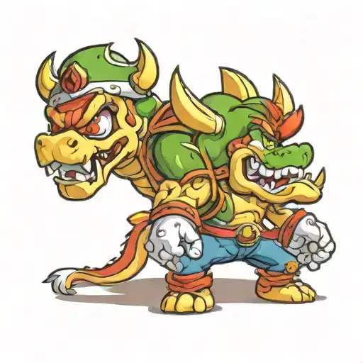 Bowser Holding Mario's Skull