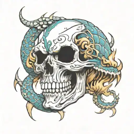 Skull Dragon Wrapped