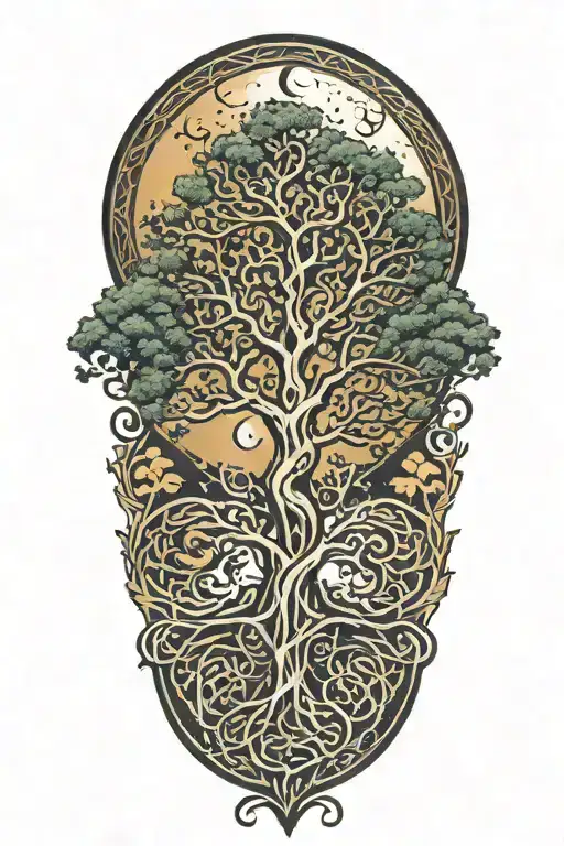 Tree Of Life With Moon