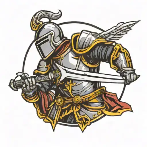 Knight Holding A Sword