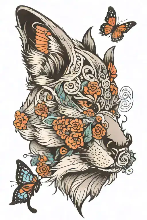 Wolf Head Butterfly Made