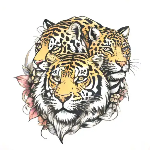 Tiger And Leopard Full Body