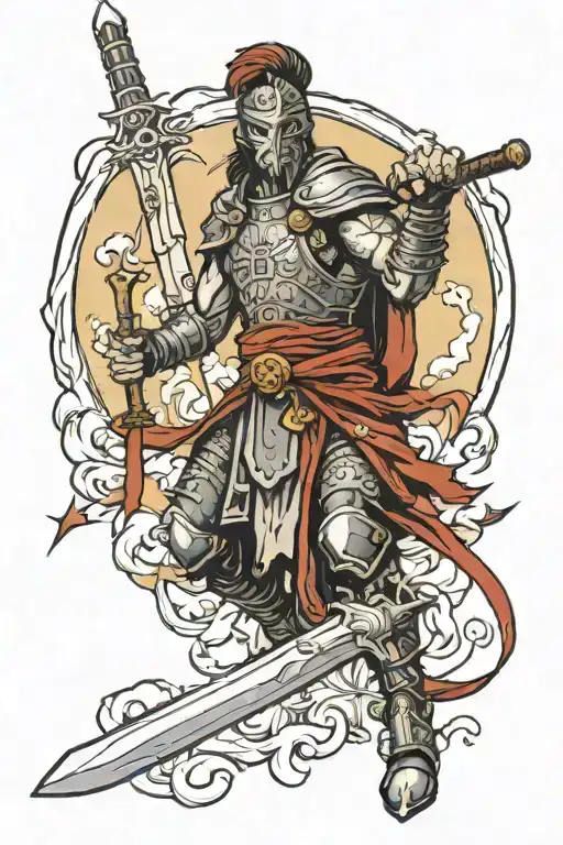 Warrior Wielding A Sword