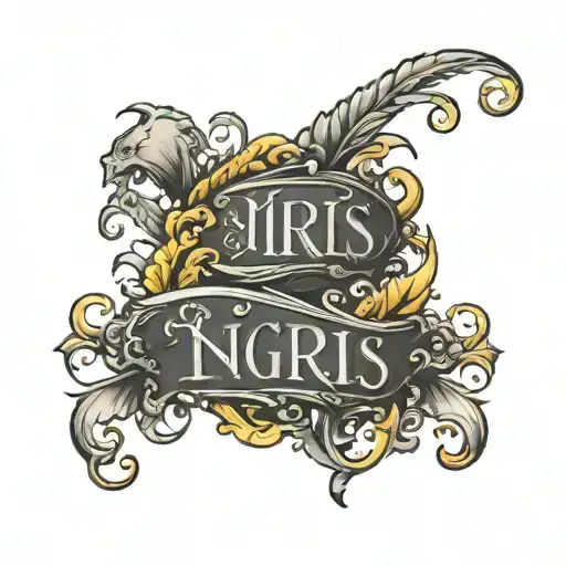 The Name Ingris Is Old English Lettering