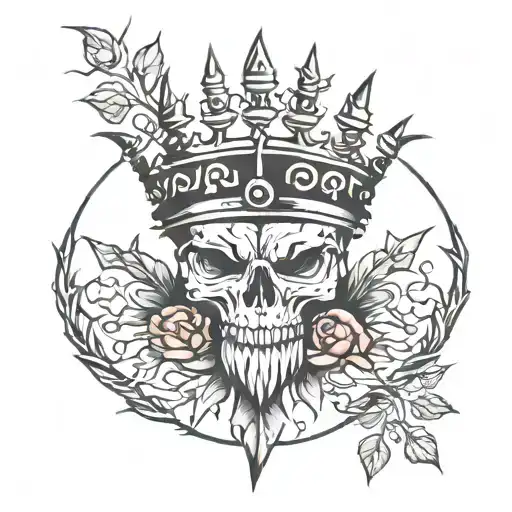 Minimalist Thorns Around A Crown