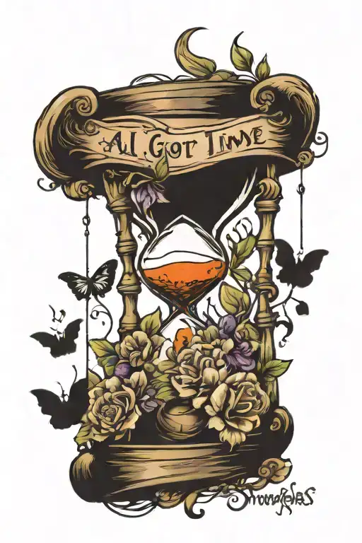 Hourglass With Words All I Got Is Time Not Enough Left To Waste It