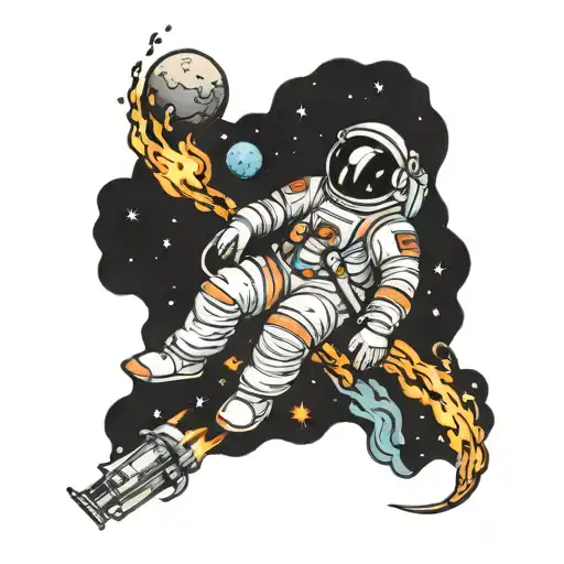 Astronaut Floating