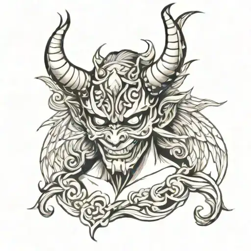 Demon Mask Angel Half Demon