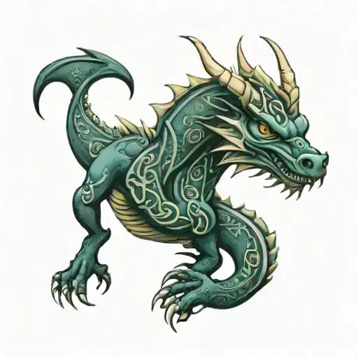 Dragon With The Letters Ev3