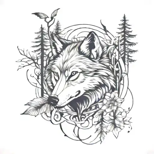 Wolf And Forest