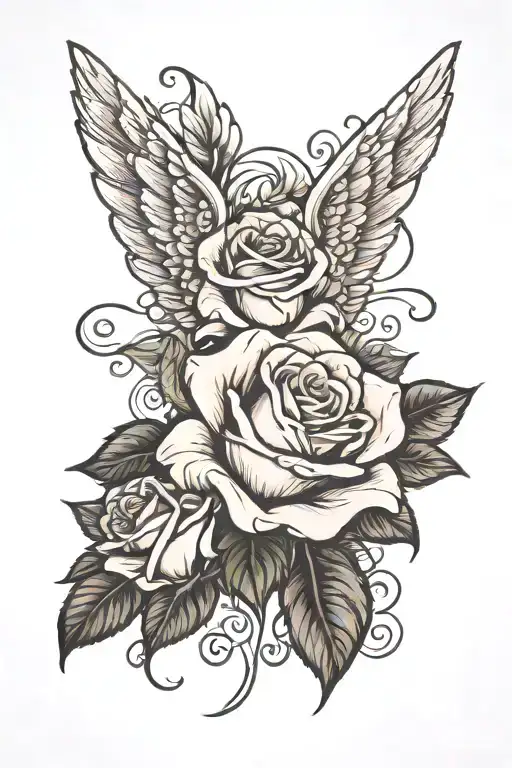 Rose With Angel Wings