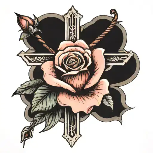 Rose With Cross
