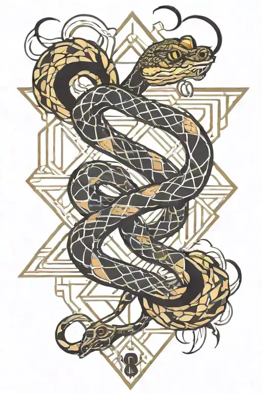 Snake And Geometry Patterns
