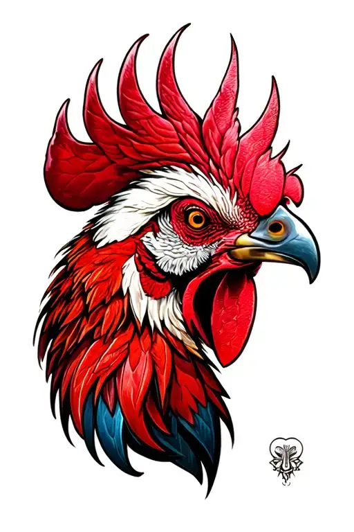 Aggressive Rooster Head