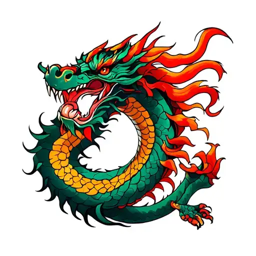 Japanese Dragon Tattoo Design Inspired