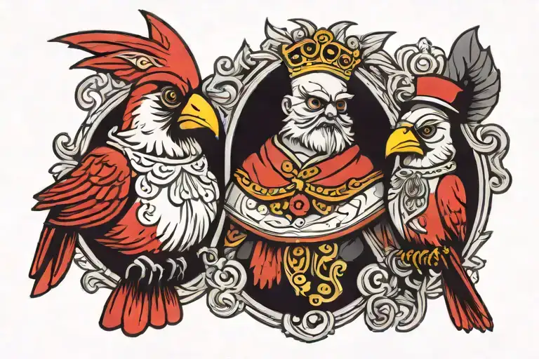 Comedy Tragedy With Cardinal Bird