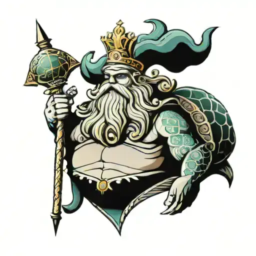 King Neptune With Turtle
