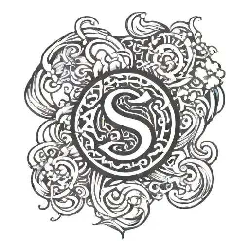 Tatto Of Letter S And L Including Elmer Of Infinite Love And Bonding