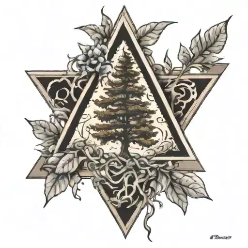 Tree Sause Inside Triangul Black