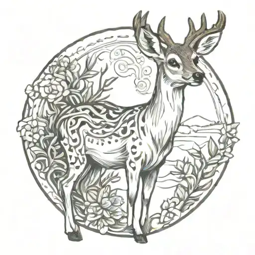 Young Deer With Gaeilge