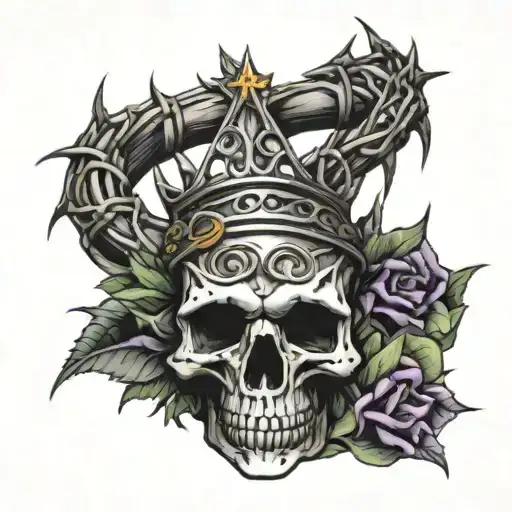 Crown Of Thorns Wrapped With Italian Horn