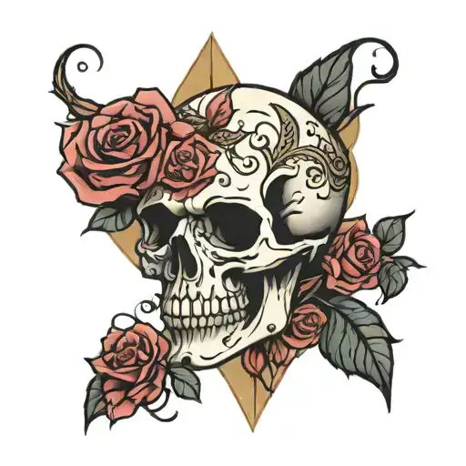 Skull And Roses And Diamonds