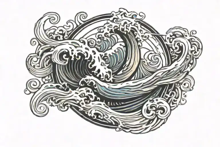 Aquarius Wave Forming The Shape Surrounded