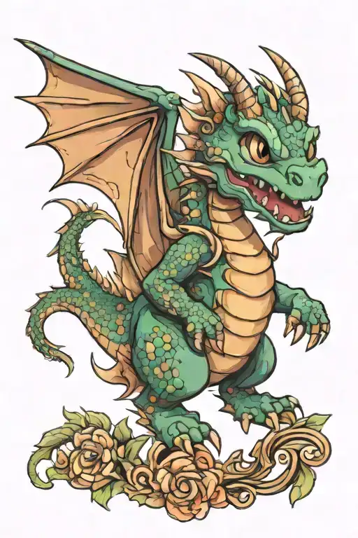 Baby Dragon Holding