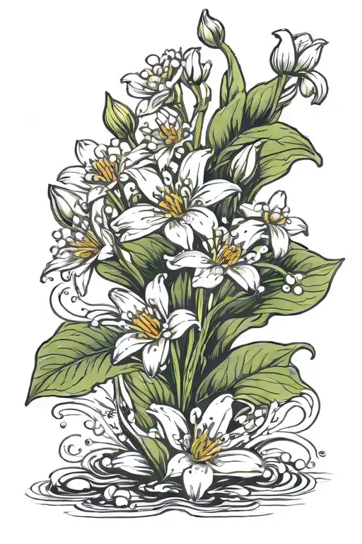 Daisy Flower Water Lilly Flower Lily Of The Valley Flower