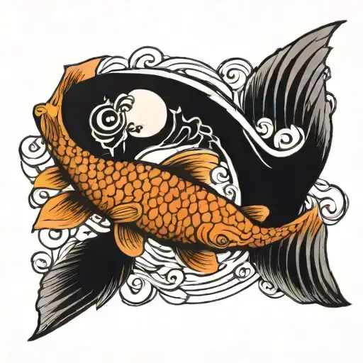 Ying Yang Of Koi Fish