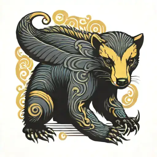 Honey Badger Tattoo Symbol