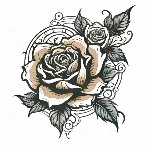 Rose With Mluekay On It