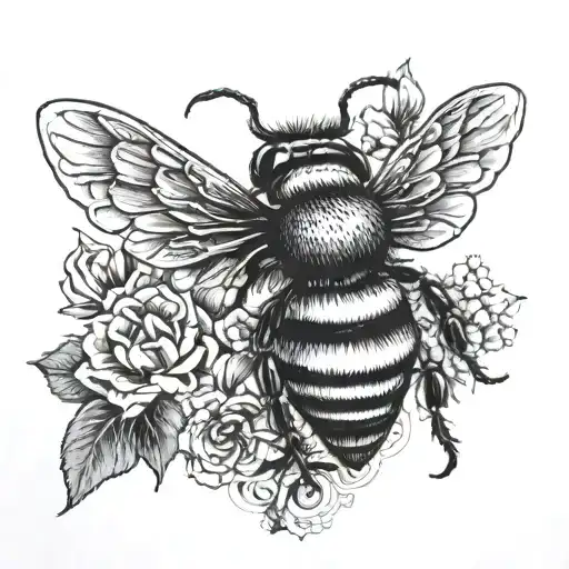 Bee Carrying Initial Charm Hanging