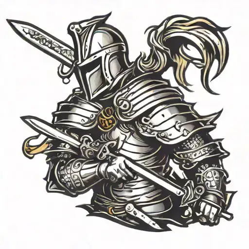 Knight Holding A Sword