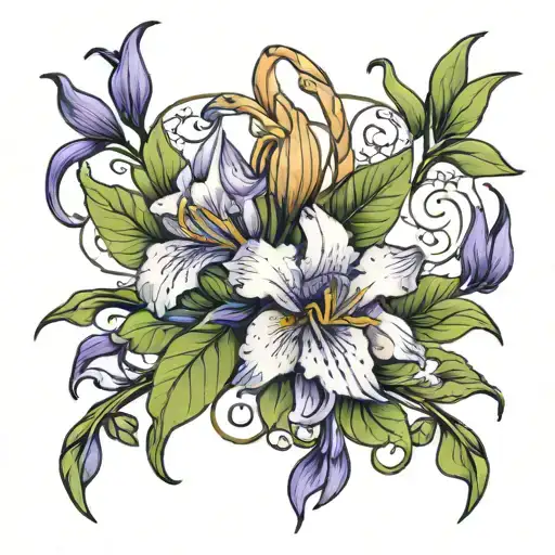 Anchor Iris Violet Honeysuckle