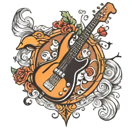 Bass Guitar Surrounded